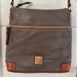Dooney & Bourke Pebble Taupe Leather Crossbody